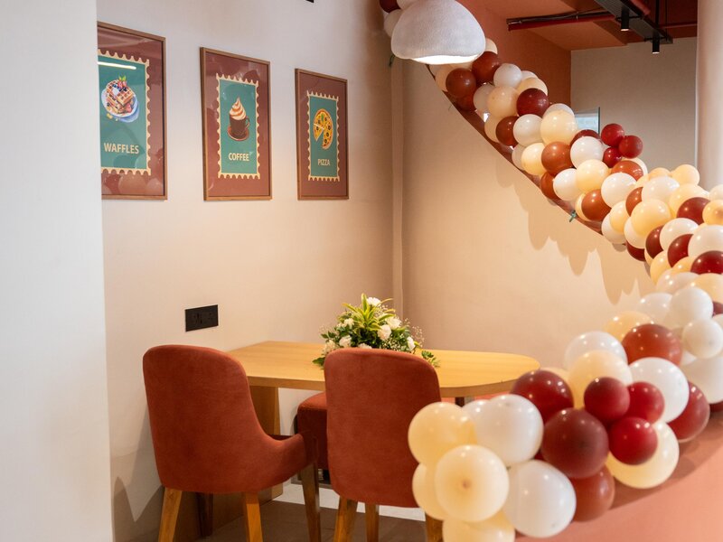 Spacious modern cafe interior at Aristo perfect for studying, working, and casual meetings